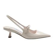 Lakleren Slingback in Melkkleur Jimmy Choo , Beige , Dames