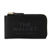 Klassieke Zwarte Leren Portemonnee Marc Jacobs , Black , Dames