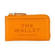 Stijlvolle Oranje Leren Portemonnee Marc Jacobs , Orange , Dames