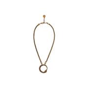 Slang Hanger Ketting Antiek Goud Toon Roberto Cavalli , Yellow , Dames