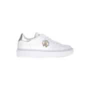 Monogram Sneakers met Logo Print Roberto Cavalli , White , Dames