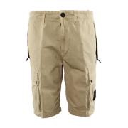 Beige Katoenen Bermuda Shorts SL Model Stone Island , Beige , Heren