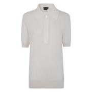 Gebreide Poloshirt Tom Ford , White , Heren