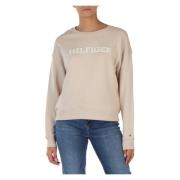 Sweatshirt met geborduurd logo Tommy Hilfiger , Beige , Dames