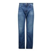 Heren Straight Leg Jeans Versace , Blue , Heren