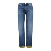 Barocco Straight Jeans Lente-Zomer 2025 Versace , Blue , Heren