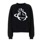 Oversized Zwart Katoenen Sweatshirt Vivienne Westwood , Black , Dames