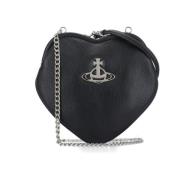 Zwarte Synthetisch Leren Tas met Orb Logo Vivienne Westwood , Black , ...