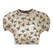 Orb Logo Beige T-shirt en Polo Vivienne Westwood , Multicolor , Dames