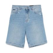 Blauwe Shorts voor Mannen Dolce & Gabbana , Blue , Heren