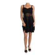 Elegante bloemenkant chemise jurk Dolce & Gabbana , Black , Dames