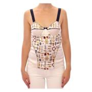 Nautische Witte Stretch Tank Top Dolce & Gabbana , Multicolor , Dames