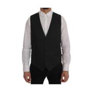 Elegante Grijze Vest Dolce & Gabbana , Gray , Heren