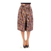 Bruin Bloemen Zijden Rok Dolce & Gabbana , Brown , Dames