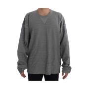 Grijze Oversized Crewneck Pullover Zijden Trui Dolce & Gabbana , Gray ...