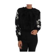 Bloemen Brokaat Rits Trui Dolce & Gabbana , Black , Dames