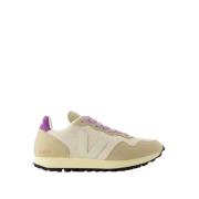 Beige Nylon Sneakers - Ronde Neus Veja , Beige , Dames