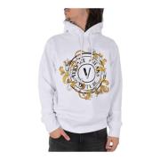 Logo Sweatshirt Regular Hoodie Lange Mouw Versace Jeans Couture , Whit...