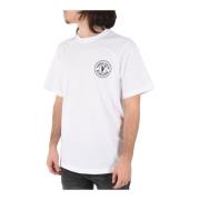 Korte Mouw Katoen Logo T-Shirt Versace Jeans Couture , White , Heren