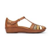 Bruine damessandaal - Vallarta stijl Pikolinos , Brown , Dames