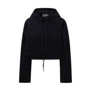 Geborduurde Patch Hoodie Sweatshirt Golden Goose , Black , Dames