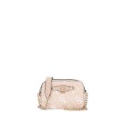 Beige Schoudertas met Gouden Details Guess , Beige , Dames