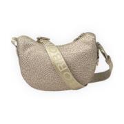 Luna Mini Tas in Stijlvol Ontwerp Borbonese , Beige , Dames