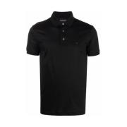 Zwarte Polo Shirt met Adelaar Logo Emporio Armani , Black , Heren