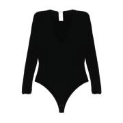 Zwarte top met lange mouwen Wolford , Black , Dames