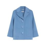 Wollen jas - Windsor stijl Max Mara , Blue , Dames