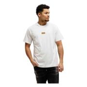 Plate Logo T-Shirt Wit Heren Versace Jeans Couture , White , Heren