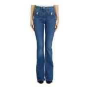 Denim Jeans met Zakken Elisabetta Franchi , Blue , Dames