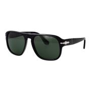 Stijlvolle Jean Zonnebril voor zomerdagen Persol , Black , Unisex