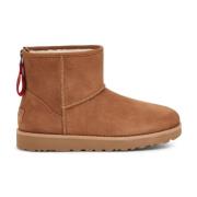 Bruine Logo Rits Enkellaarsjes UGG , Brown , Dames