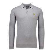 Lange mouw grijze poloshirt Lyle & Scott , Gray , Heren