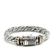 Zilveren en Messing Twisted Armband Jalan Jalan , Gray , Dames