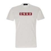 Witte Cool Fit Tee Katoenen T-shirt Dsquared2 , White , Heren