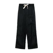 Blauwe Elastische Trekkoord Broek Dries Van Noten , Blue , Heren