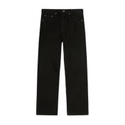 Zwarte Loszittende Logo Jeans Palm Angels , Black , Heren