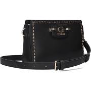 Zwarte Mini Crossbody Top Zip Tas Guess , Black , Dames