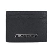 Minimalistische Heren Zwarte Pasjeshouder Armani Exchange , Black , He...