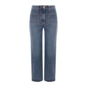 Cropped Jeans Elisabetta Franchi , Blue , Dames