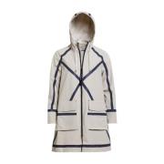 Lichtgewicht A-Lijn Regenjas met Tape Strepen Stutterheim , Beige , Da...