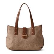 Eclipse Shopper in Beige Borbonese , Beige , Dames