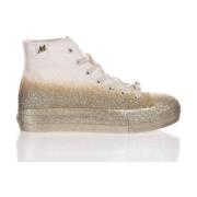 Gouden Glitter Platform Sneakers Vrouwen Mimanera , Multicolor , Dames