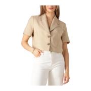 Beige Blazer Diletta Jacket Est'Seven , Beige , Dames