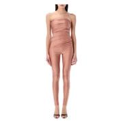 Strapless jumpsuit met gedrapeerd detail Andamane , Pink , Dames