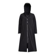 Matte Zip Knielengte Regenjas Stutterheim , Black , Dames