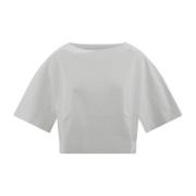 Witte Katoenen Boothals T-shirt Soeur , White , Dames