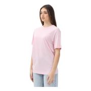 Korte mouwen Jersey T-shirt met Logo Marni , Pink , Dames